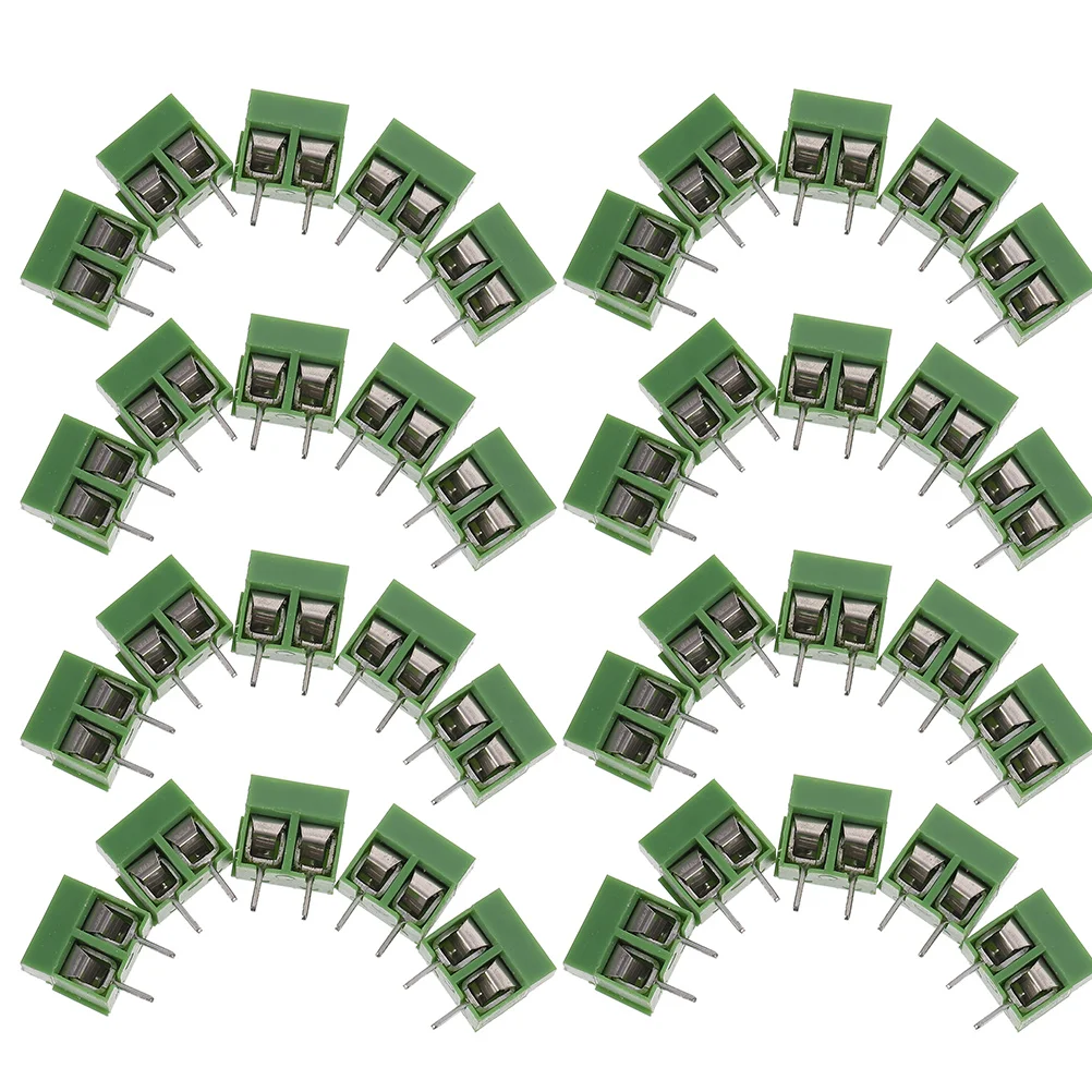 

Terminal Block Blocks Screw Pin Connector Pcb Electrical Quick Connect Device Type Straight Connectors 5Mm Pitch Plug 2 Strip