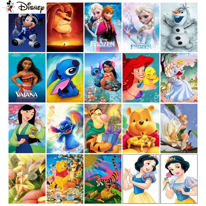 

Алмазная живопись «сделай сам» Disney 5D, вышивка крестиком, мультяшный персонаж, домашний декор, инкрустация стразами, вышивка