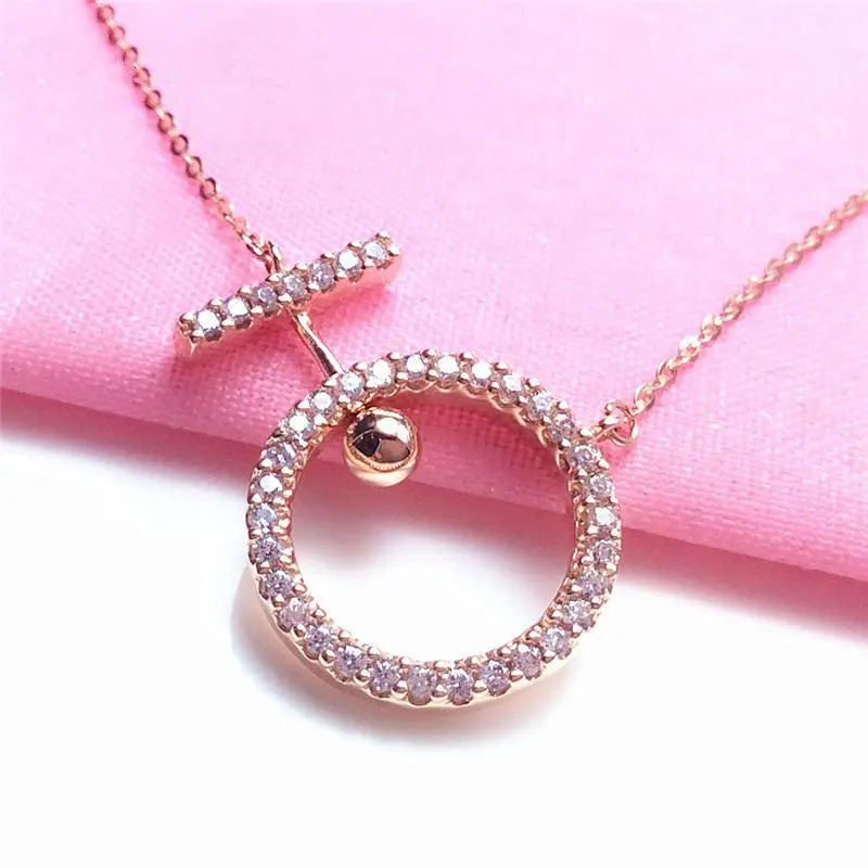 

585 фиолетовое золото 14 к розовое золото, модное инкрустированное кристаллами, геометрическое круглое ожерелье, элегантное светильник роско...