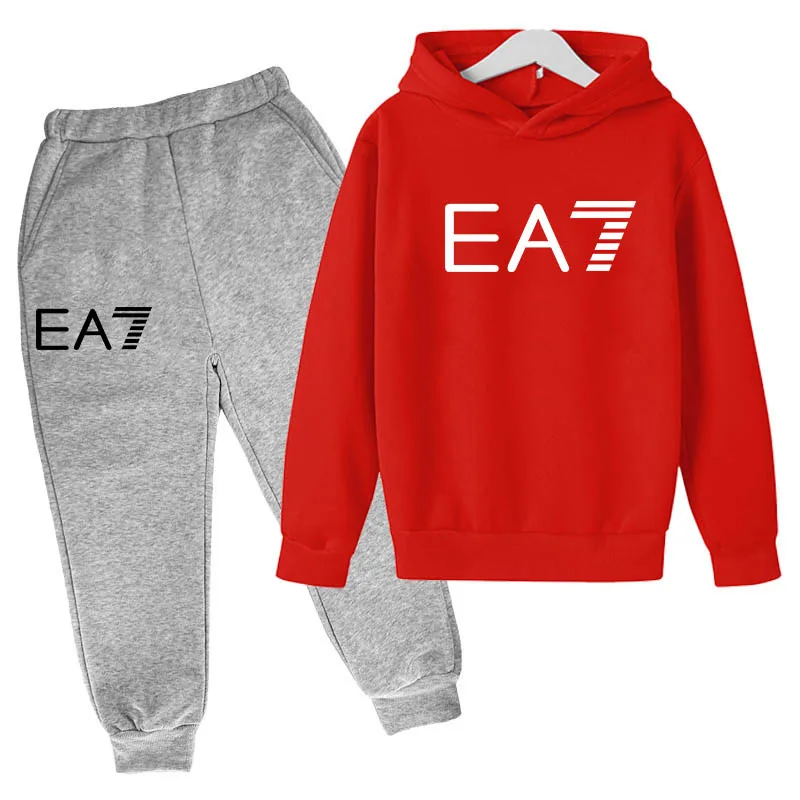 

2022 Autumn And Winter New Products Children's Hooded Sweater Pullover Print Boys And Girls Clothes Children's Suit Direct Sales