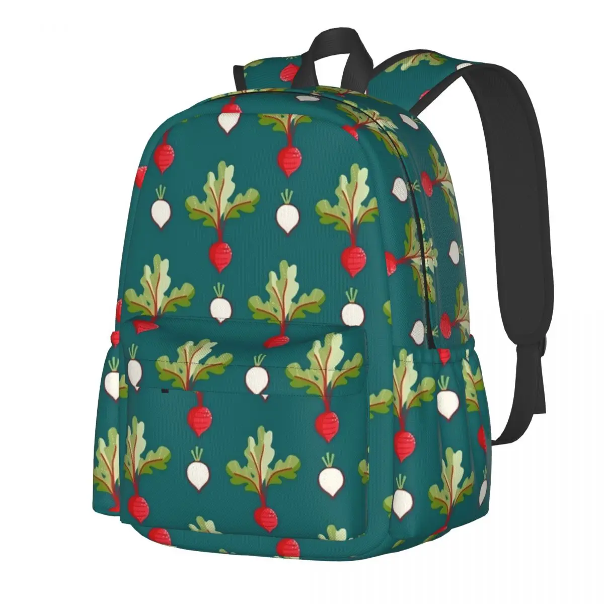 

Radishes Backpack Cute Vegetable Print Female Polyester University Backpacks Durable Funny High School Bags Rucksack