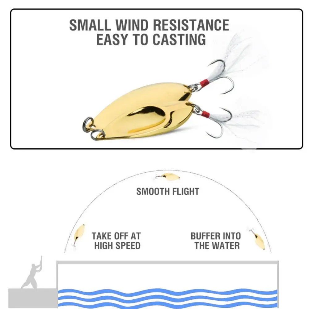 Рыболовная Приманка в виде ложки металлическая приманка с блестками 10 г