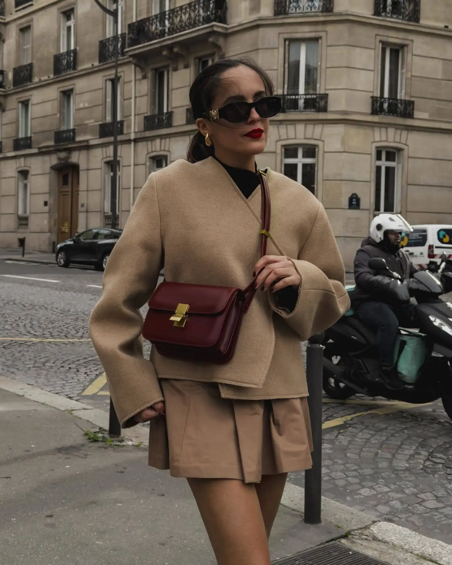 

UETEEY Traf Suit Woolen Coat Short Skirt Sets to Dress Women Winter New in Matching Groups Gala Woman Two Piece Set Outfit 2023