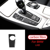 for bmw 5 series gt x3 x4 f07 f10 f25 f26 real carbon fiber car gearshift panel frame stickers gear knob cover decorations