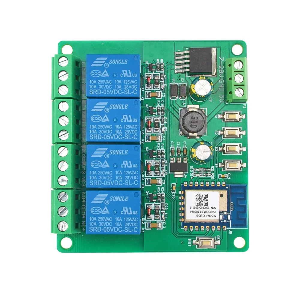 

Tuya App Wireless Wifi Switch Module Remote Relay Module 4CH DC 12V 24V 5V AC 220V 250V 4 Channel APP Smart Switch for Arduino