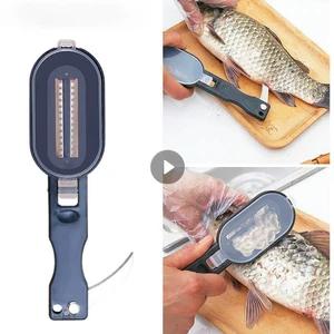 2 In 1 Fishing Scale Planer Fish Skin Brush Fishing Scale Clean Scraper Fast Remove Fish Scale Knife in Pakistan