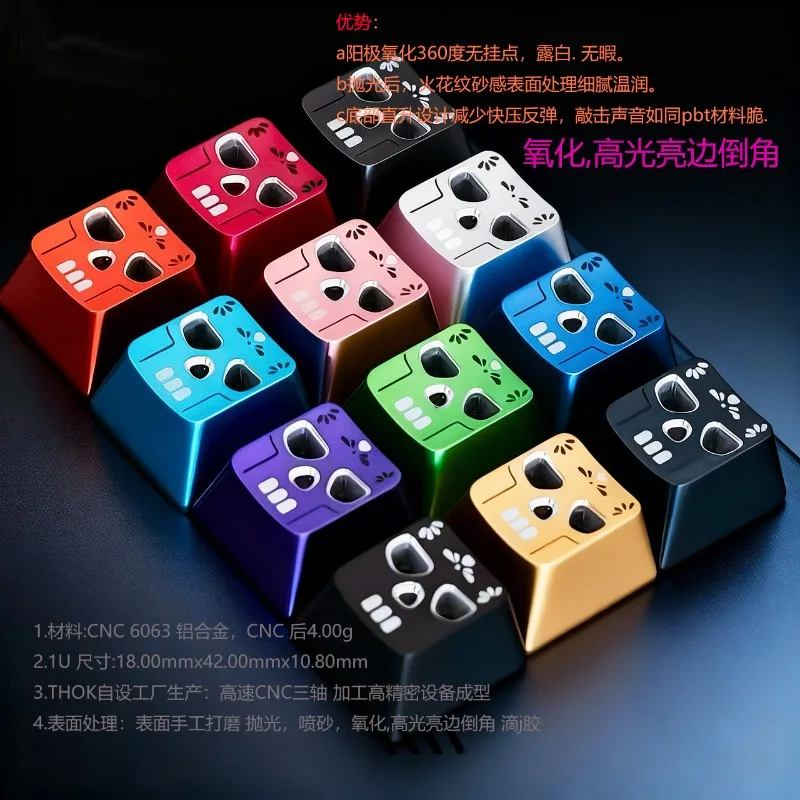 Фото Металлическая колпачка для клавиши GMK Mictlan Keycap Metal Love Skull ESC 1U, цветная, из алюминиевого сплава, с ЧПУ, красная, серебристая, черная, фиолетовая, аксессуар для клавиатуры Artisan №1