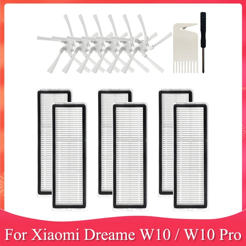 

IG-Replacement Accessories For Xiaomi Dreame W10 / W10 Pro Robot Vacuum Cleaner HEPA Filter Side Brush Spare Parts