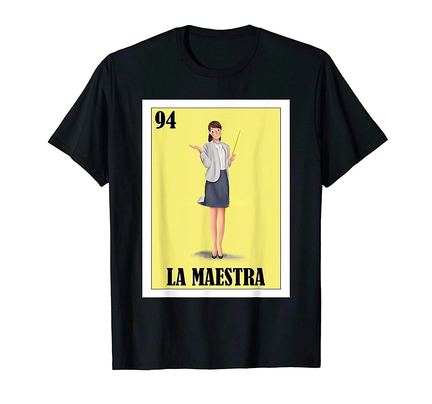 Loteria Shirts La Maestra Shirt Spanish Teacher Graphic Tshirts Men Women Summer Short-sleev Tee Kawaii Clothing Camisetas