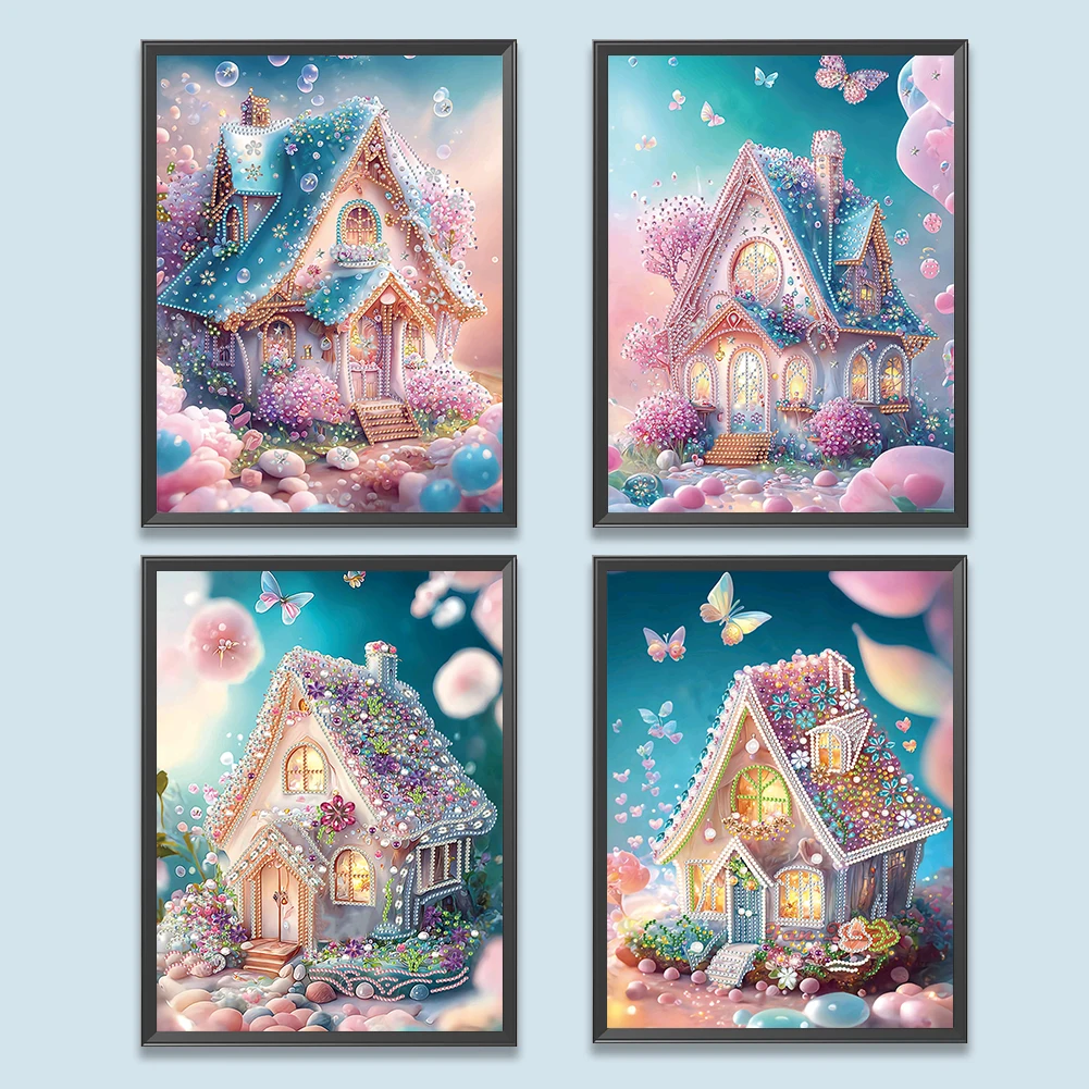 

30*40cm 5D DIY Garden House Diamond Painting Partial Special Shaped Drill Home Decoration Jewelry Cross Stitch Diamond Paintings