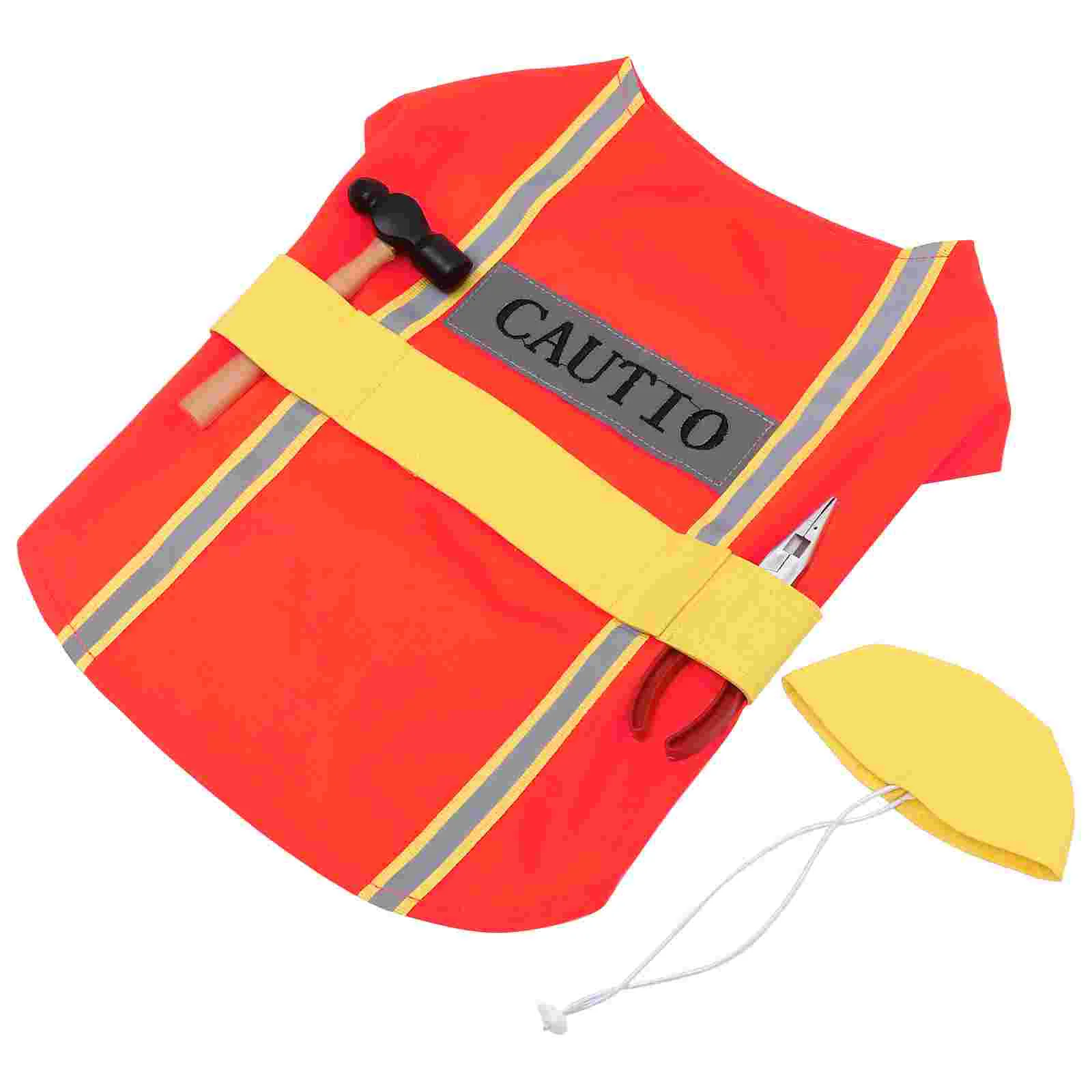 

Clothes Pets Lovely Dog Wear-resistant Puppy Costume Delicate Portable Party Supply Engineer Appearance Reflective Vests