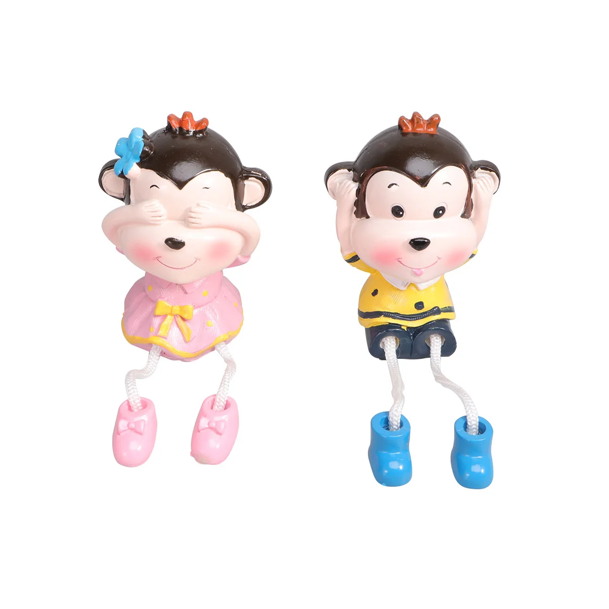 

3 Family Monkeys Portable Ornament Decoration for Office