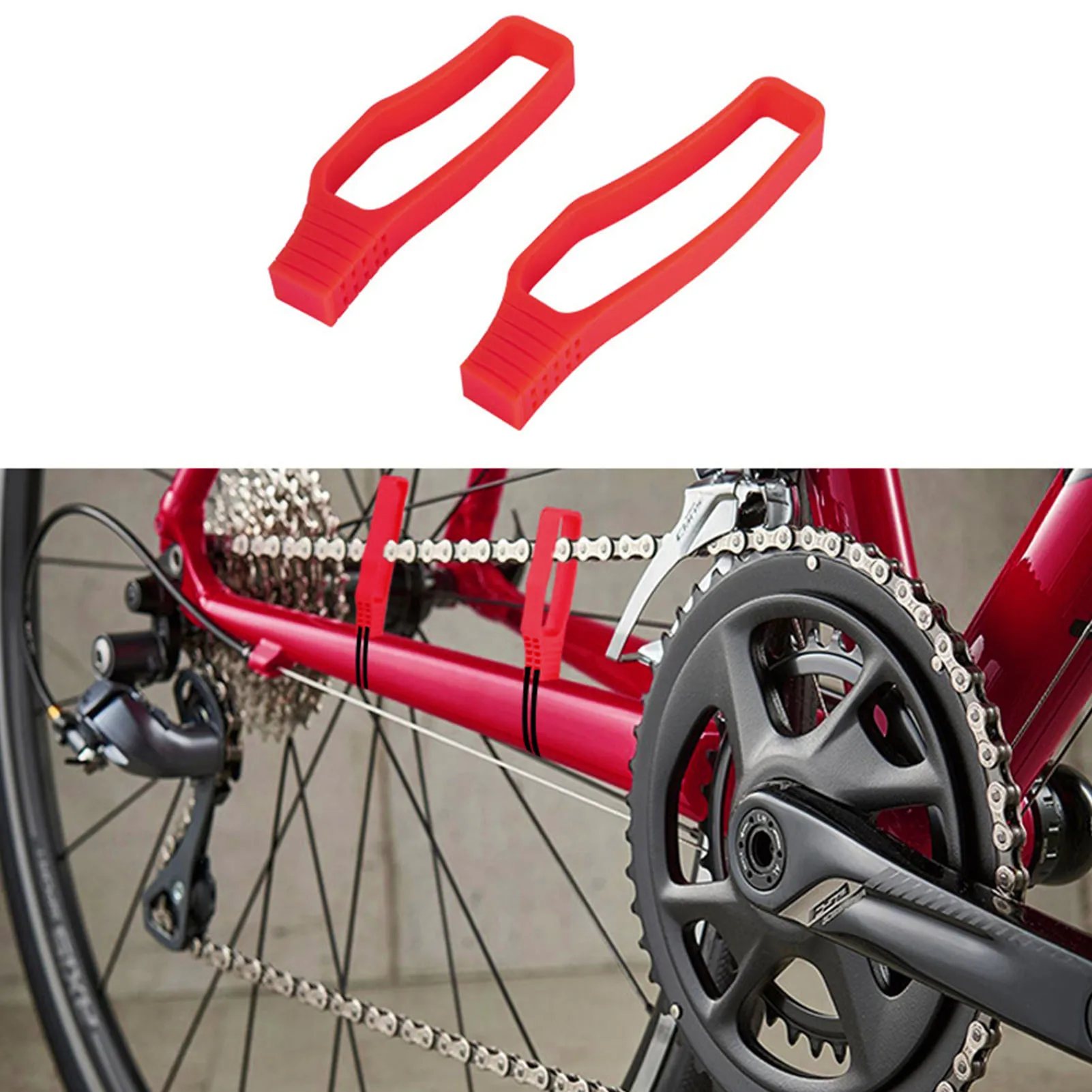 

Cycling Bike Chain Guard Parts Accessories W/ Frame Single Speed Mountain Anti-Drop Adjustable Guide Deflector Protective