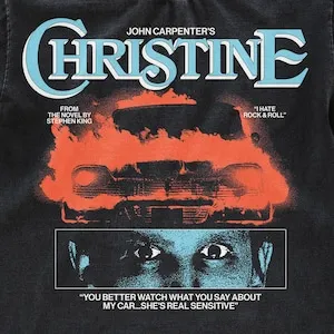 Camiseta de Christine camiseta con estilo serigrafiado John Carpenter унисекс черная с песой