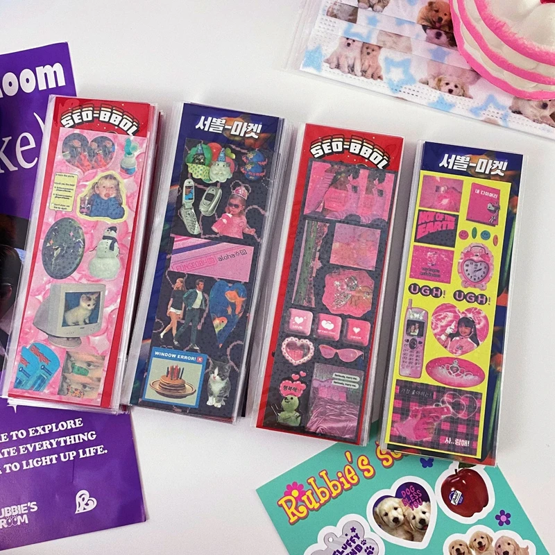 

Необычные Ретро фотокарты с фотографиями Ins, стикеры для рукоделия, скрапбукинга, милые канцелярские наклейки