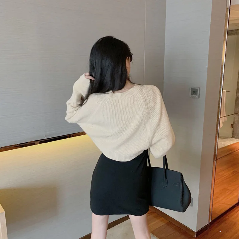 cardigan crop top women cropped woman punk sweater |