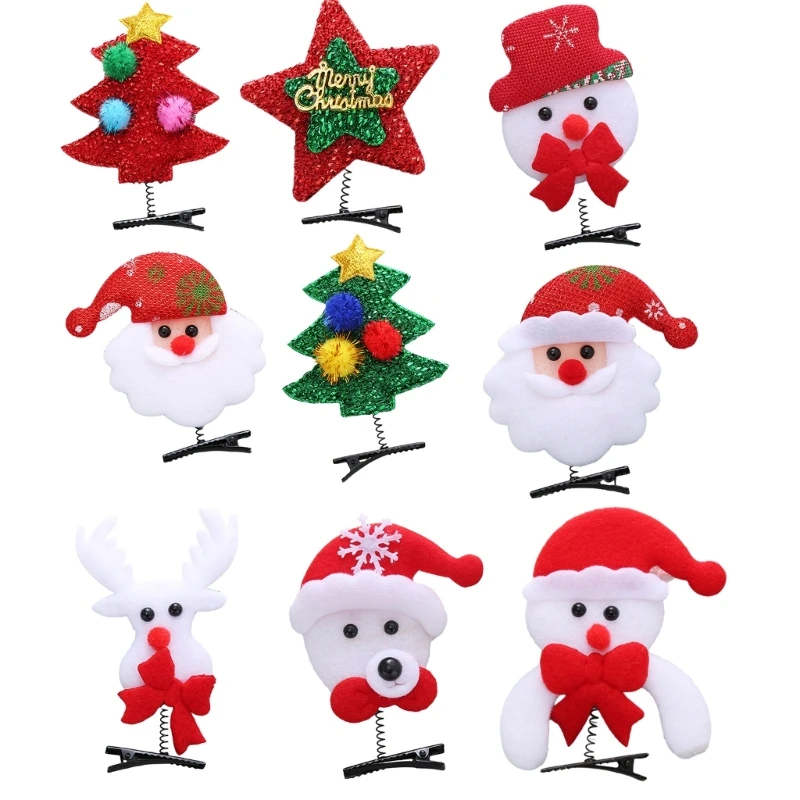 

Cartoon Christmas Hairpin for Teens Y2k Girls Sweet Charm Hair Barrettes Aesthetics Hair Accessories