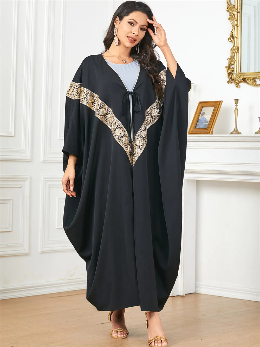 2024 Новый марокканский кафтан кимоно Дубай роскошные открытые мусульманские