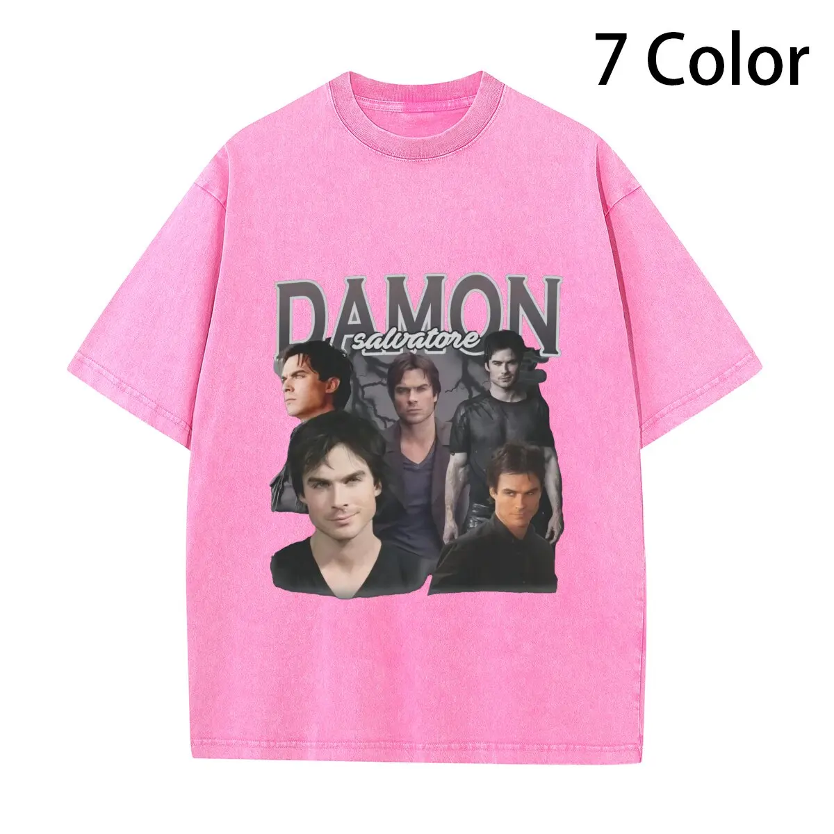 Футболка Дэймон Сальваторе мужские хлопковые смешные футболки Дневники вампира