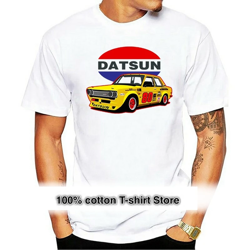

Datsun 510 Race Car Racing Mens Newest 2021 Fashion Short Sleeve Summer Cotton Print Custom Tees