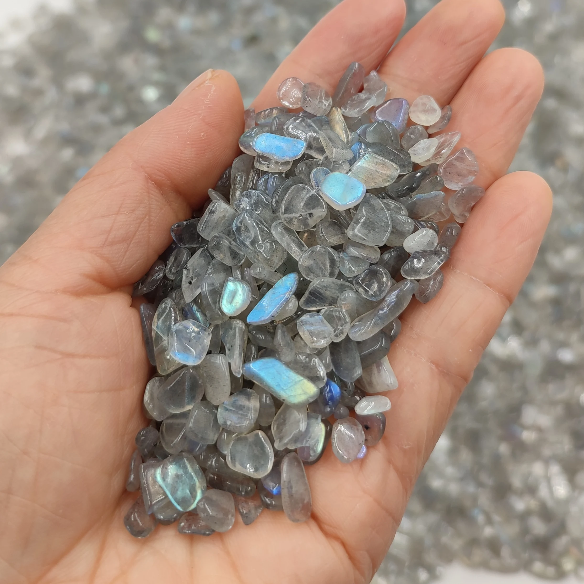 

Лабрадорит серый лунный камень 100г