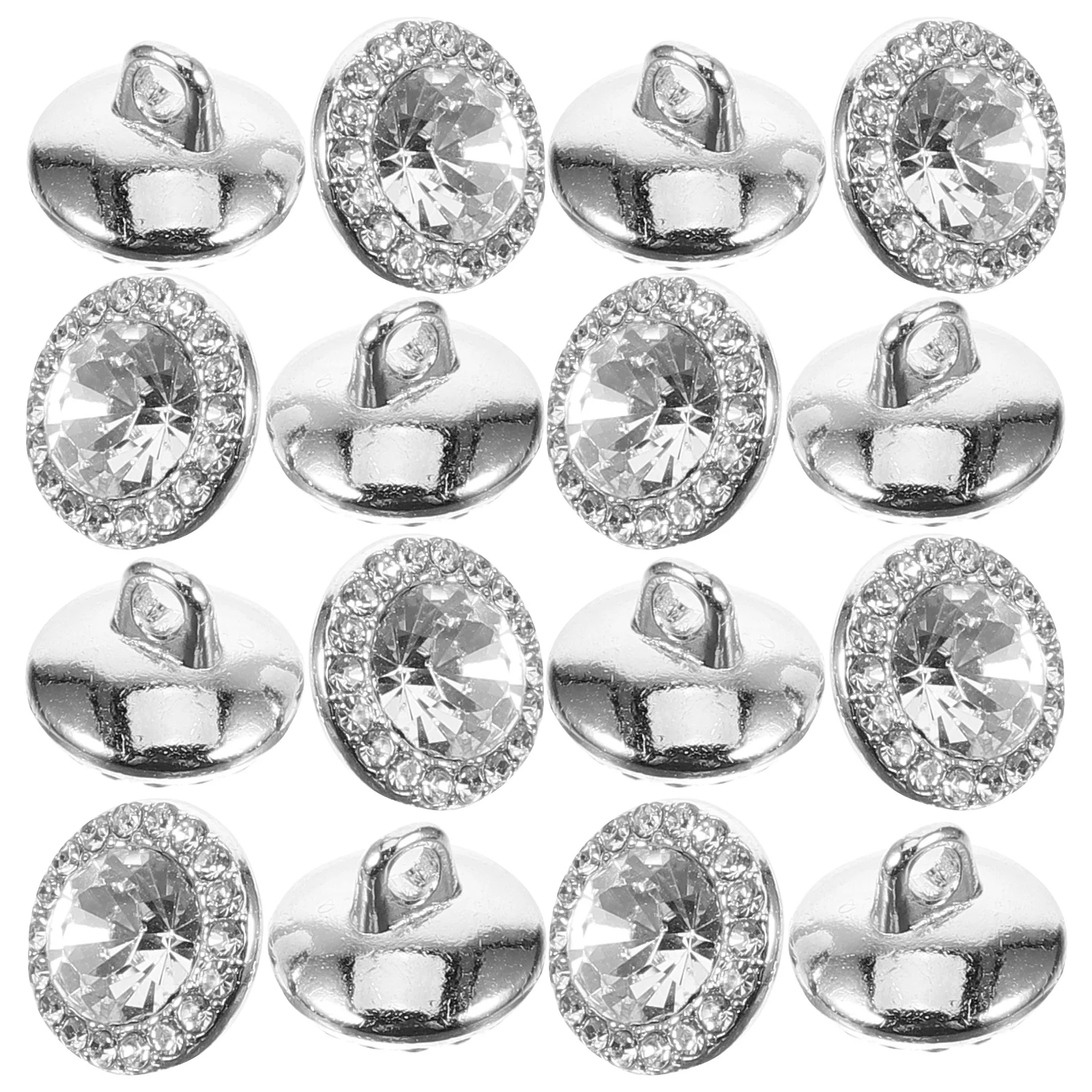 

50 Pcs Rhinestone Button Metal Sewing Clothes Buttons Cloak Decor Ornaments Wild
