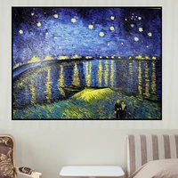 5d diy full diamond painting vincent van gogh quilled starry night moon embroidery rhinestone mosaic handicraft gift home decor