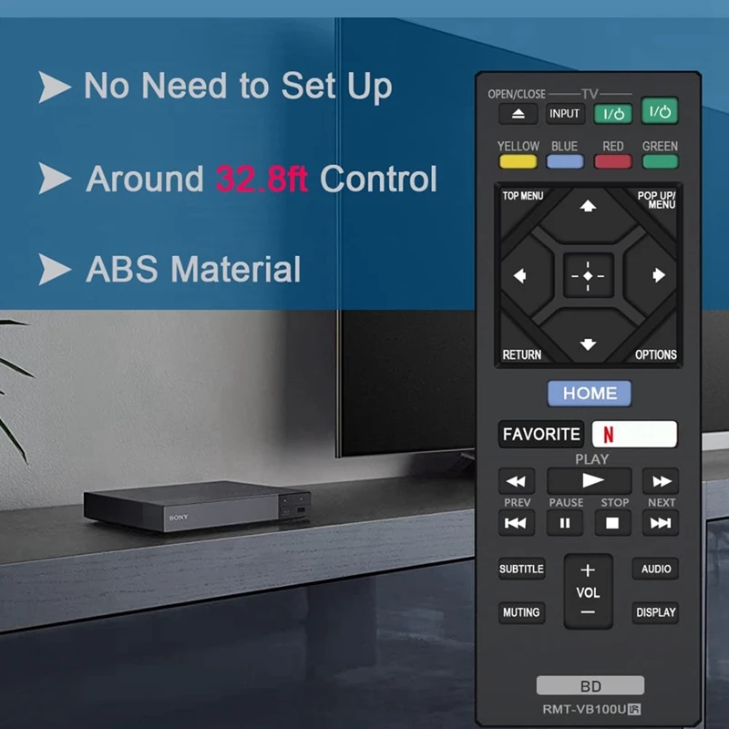 RMT-VB100U Remote Control For Sony Blu-Ray Player BDP-BX350 BDP-BX550 BDP-BX650 BDP-S1500 BDP-S2500 BDP-S2900 BDP-S3500