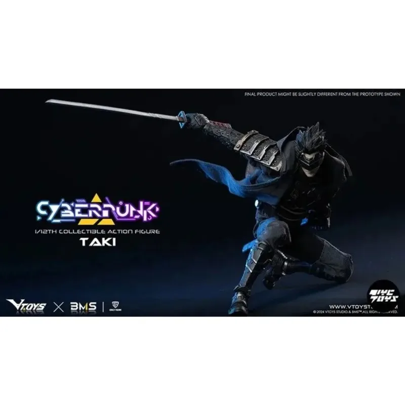 Фото Специальное предложение: В наличии коллекционная фигурка Vtoys Bms 1/12 Cyberpunk Samurai Taki с взаимозаменяемыми масками для взрослых, модель VSD010. №5