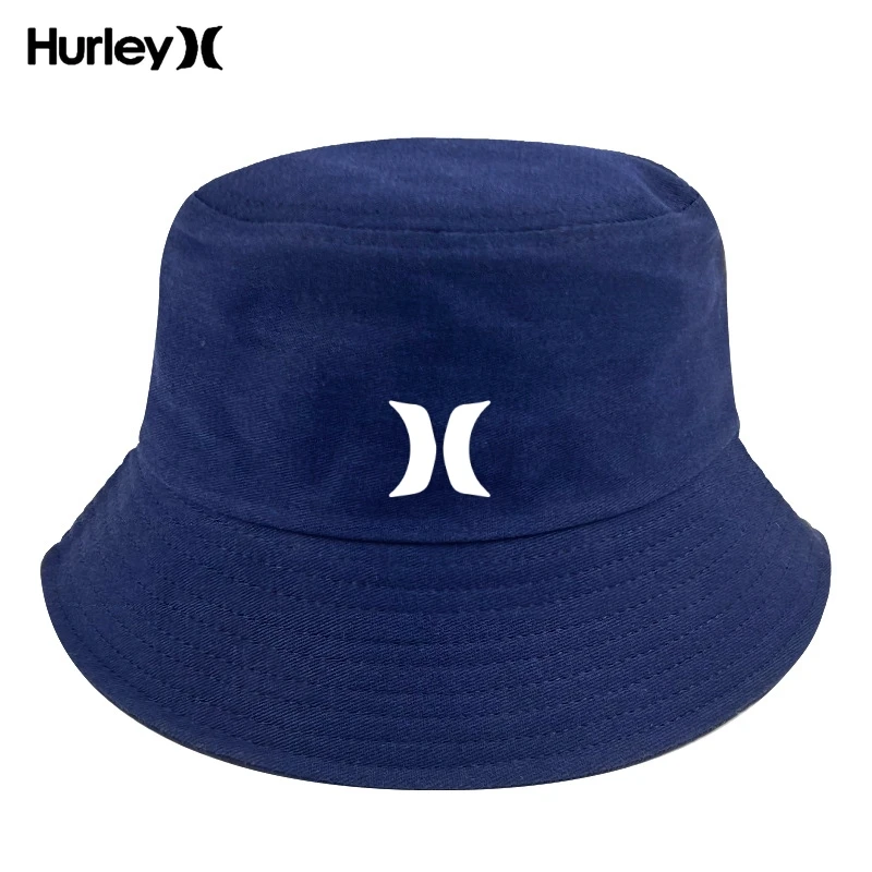 

Hurley Bucket Cap Men Women Classic Brim Sunshade Solid Color Dome All-match All Seasons Personality Retro Outdoor Hat With Logo
