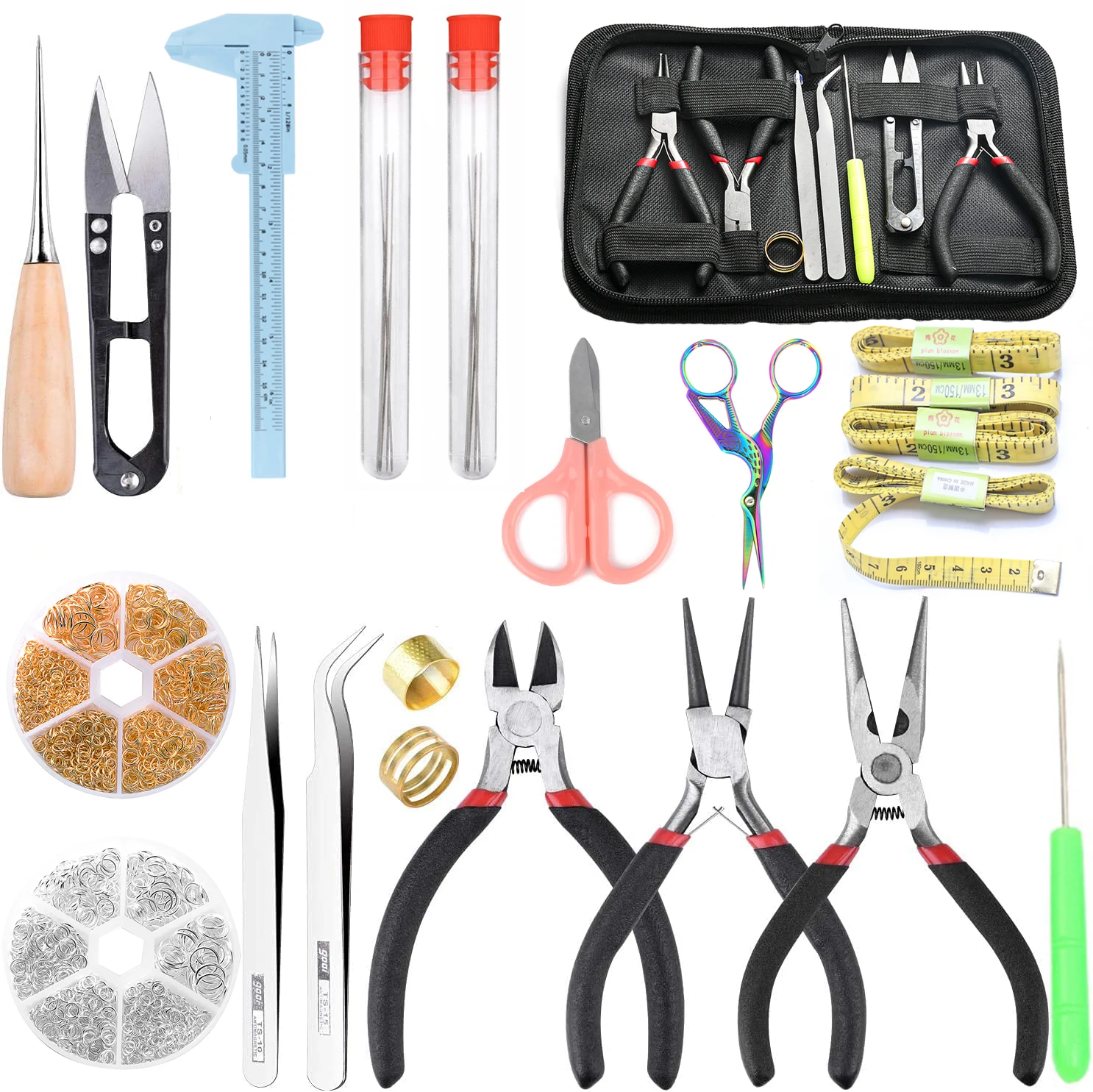 

Jewelry Making DIY Tool Repair Accessories With Pliers Beading Stretch Cords Scissors Vernier Caliper Elastic Thread Copper Wire