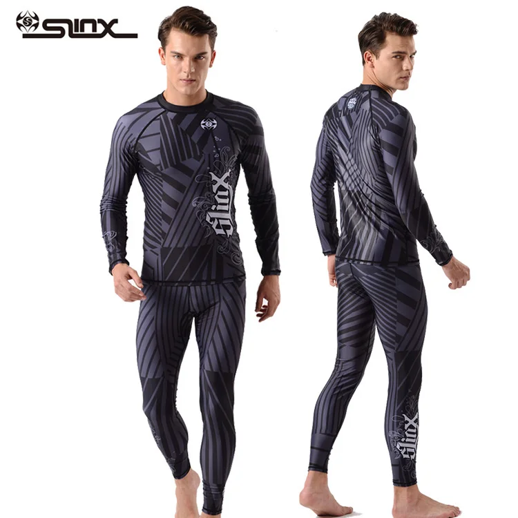 

Slinx men lycra rash guard shirts high elasticity uv long sleeve surfing shirt rashguards SKin dive suit UPF50