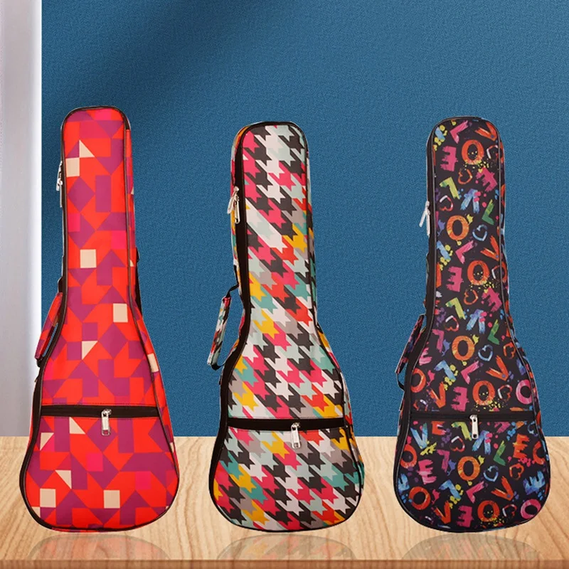 

21 Inch Portable Ukulele Bag 10mm Sponge Soft Case Gig Ukulele Mini Guitar Waterproof Backpack