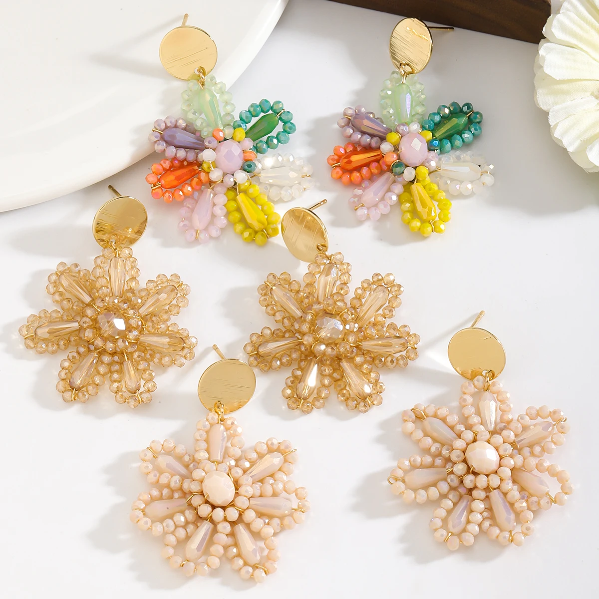 Висячие Серьги Ручной Работы В Стиле Бохо С Бусинами Vedawas Элегантные Простые