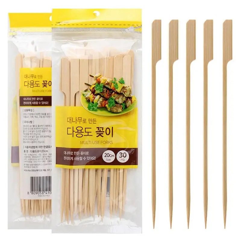 PCS Sticks BBQ Skewers Bamboo Skewers Bamboo Sticks Vegetables And Fruit Sticks Outdoor Barbecue Tools 40