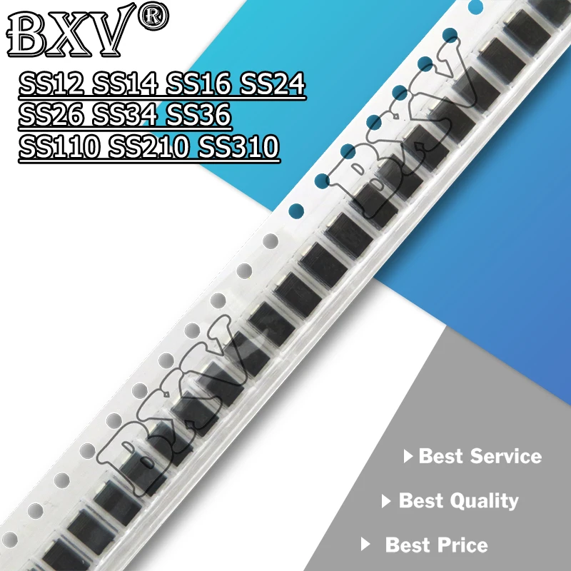 100 шт., 1N5819 SS14 1N5822 SS34 SR160 SS16 1N5817 SS12 SR1100 SS110 SR360 SS36 SR240 SS24 SR2100 SS210 SS310