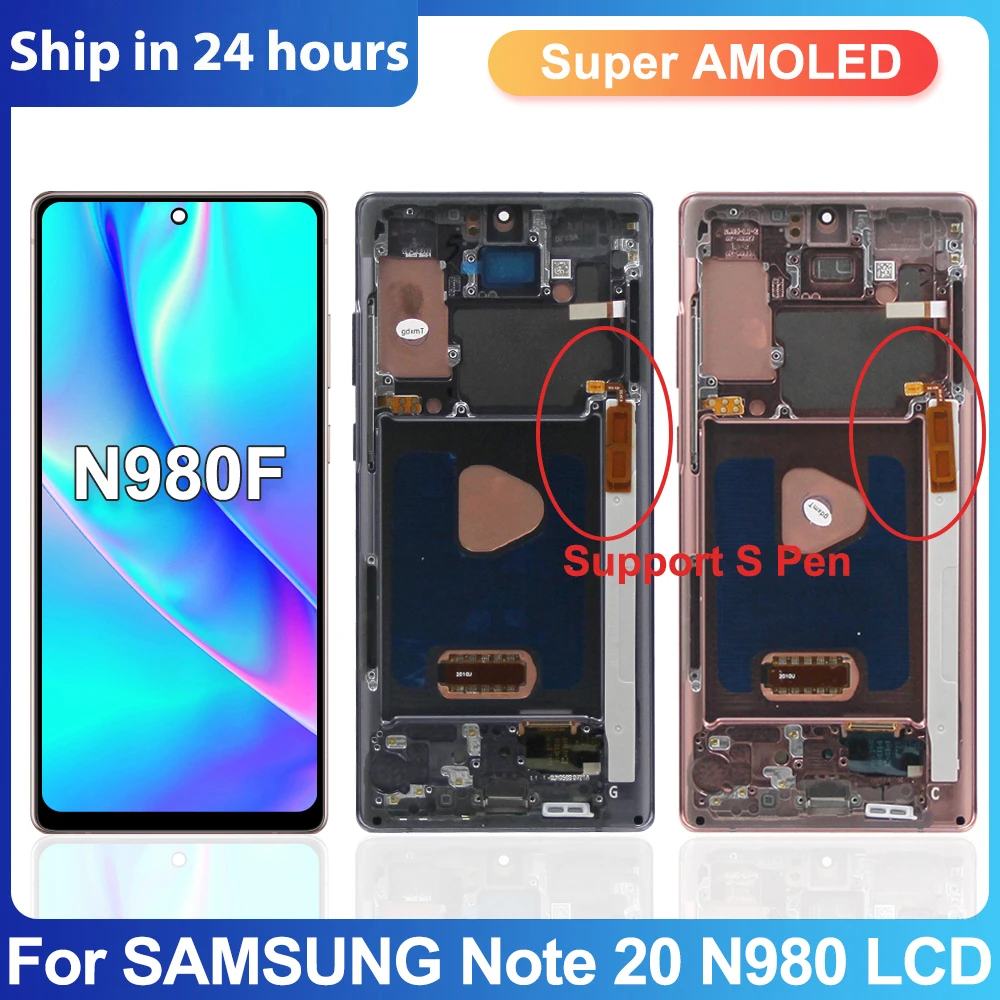 ЖК-дисплей 6 7 дюйма Amoled для Samsung Galaxy Note 20 4G N980F/DS N980F сменный сенсорный экран в сборе