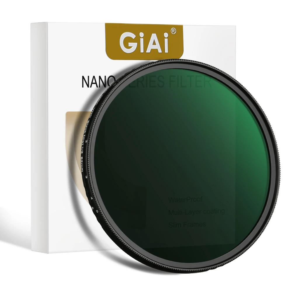 New GiAi ND3-32 Pro Black Mist Diffusion 1/4 1/2 Nano Coating Variable ND Filter 2 In 1 67 72 77 82mm