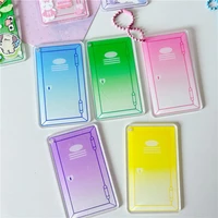 ins gradient colour cabinet door keychain toy creative diy ornament backpack zipper decorative pendant transparent acrylic
