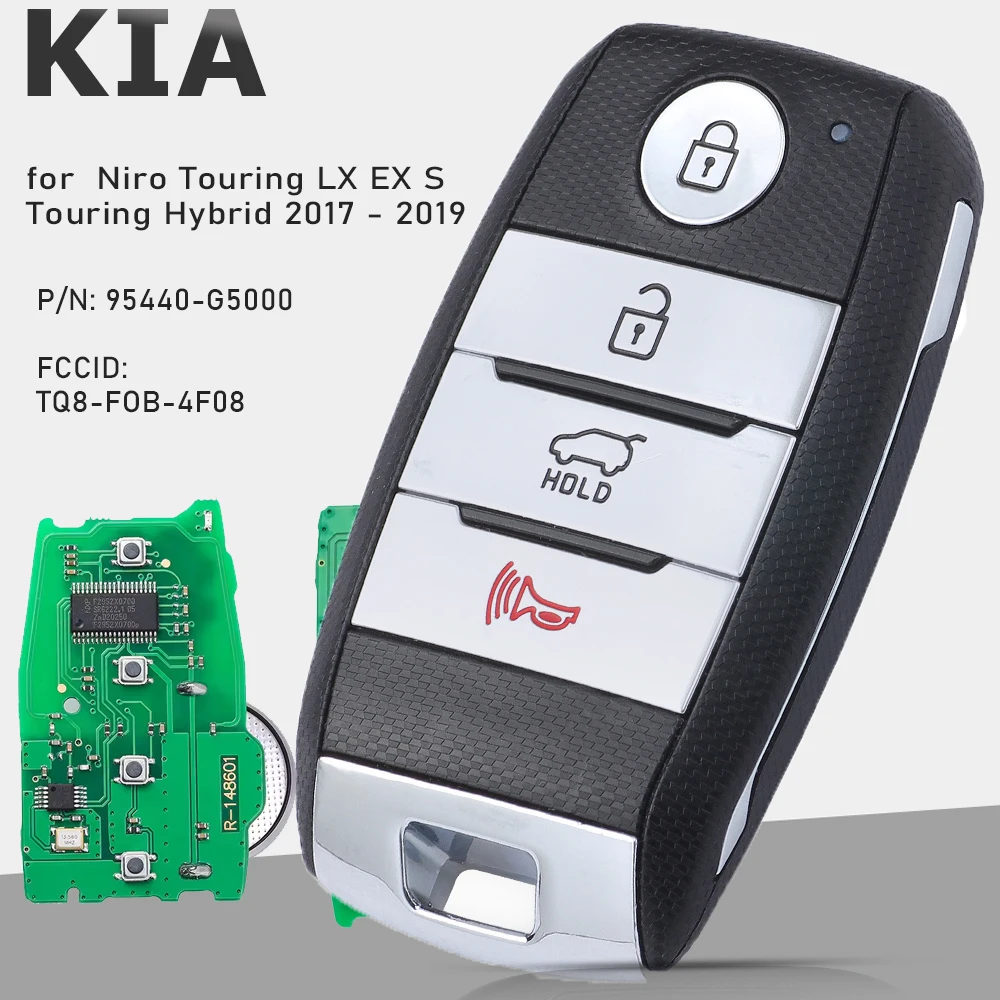 

Пульт дистанционного управления KEYECU 95440-G5000 Keyless-Go для KIA Niro Touring LX EX S Touring Hybrid 2017 2018 2019 TQ8-FOB-4F08