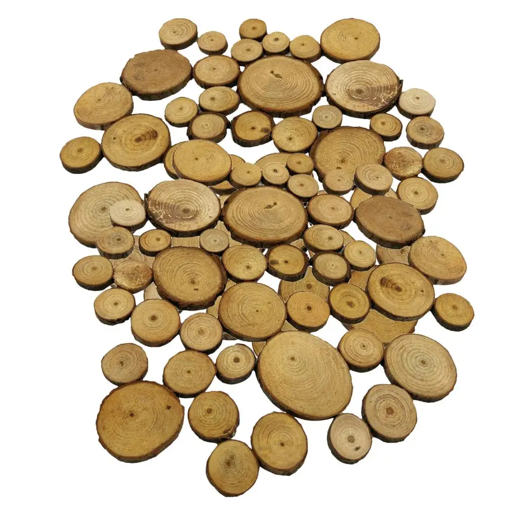 100 шт. деревянные кусочки дерева шикарные диски центральная часть свадебного