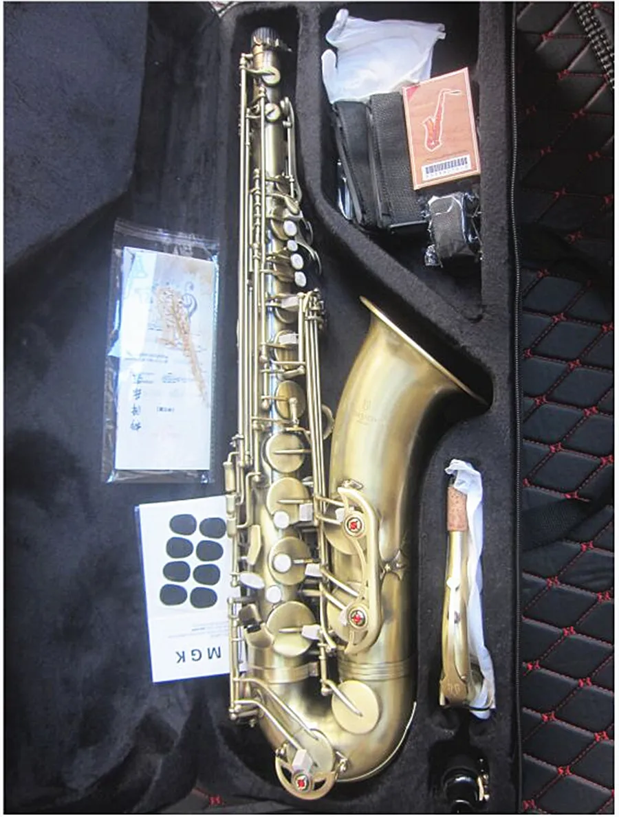 

Brand new Tenor Saxophone Musical Instrument Brass Antique Copper Surface Bb Tone Sax With Case Mouthpiece High Quality