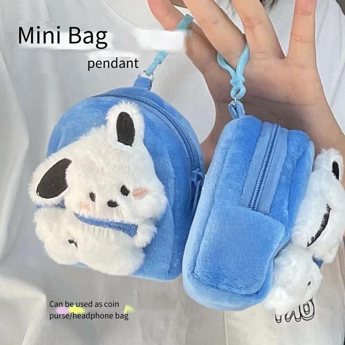 Милый синий кошелек для монет и наушников с Hello Kitty