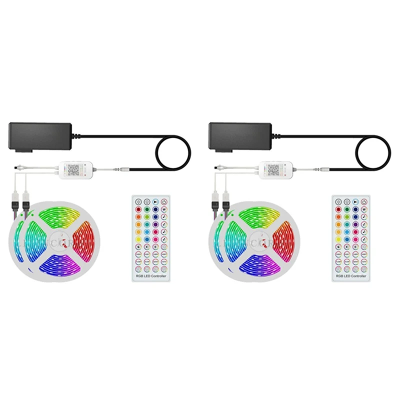

Светодиодные лампы с изменением цвета, музыкальная синхронизация, RGB-подсветка 5050 SMD, управление через приложение с дистанционным управлени...