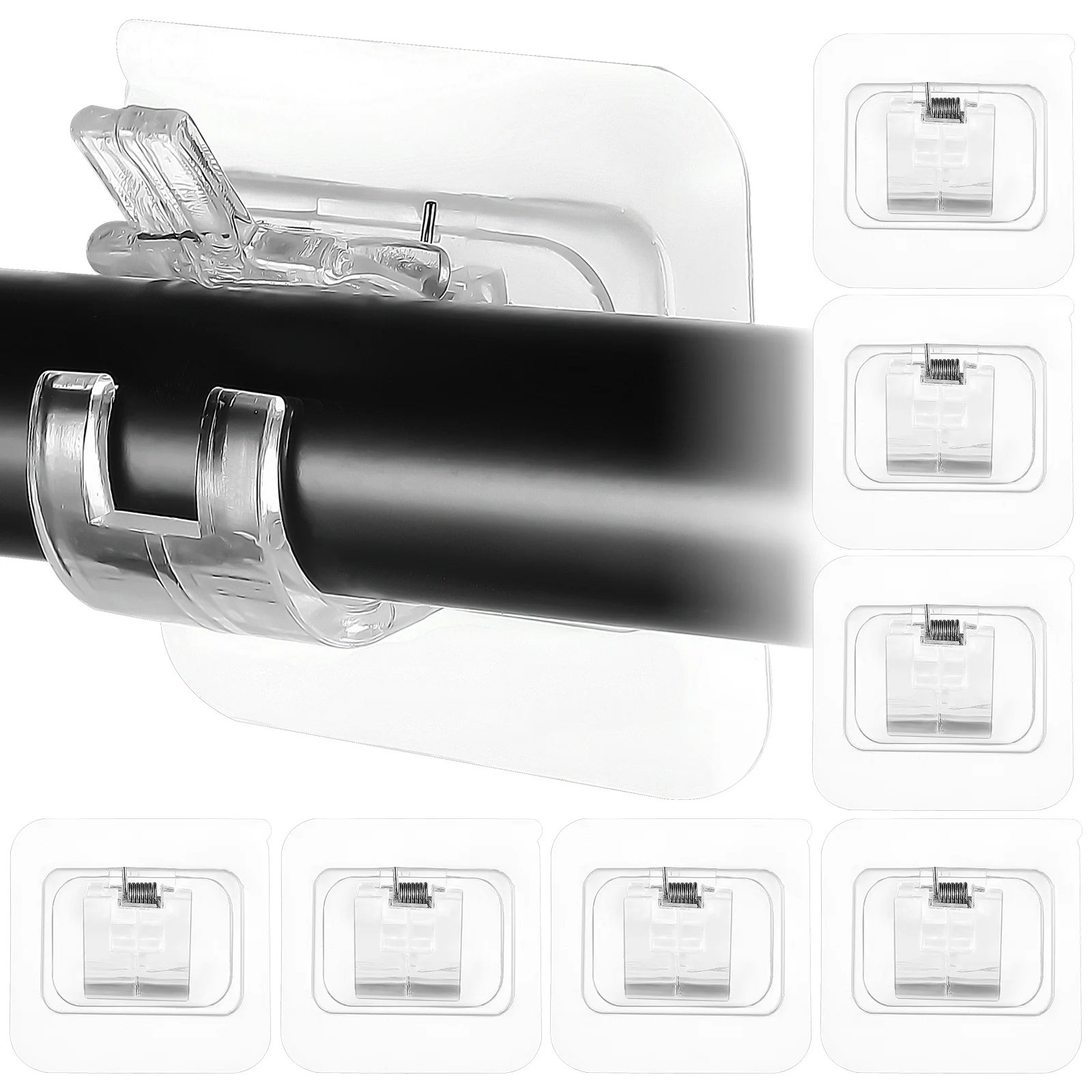 

10 Pcs Self-adhesive Curtain Rods Brackets Curtain Hooks Curtain Rods Holders