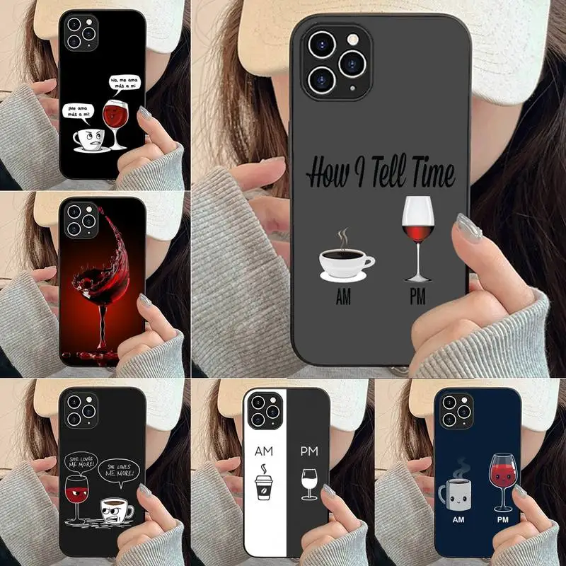 

Coffee Wine Cup Phone Case For Iphone 7 8 Plus X Xr Xs 11 12 13 Se2020 Mini Mobile Iphones 14 Pro Max Case