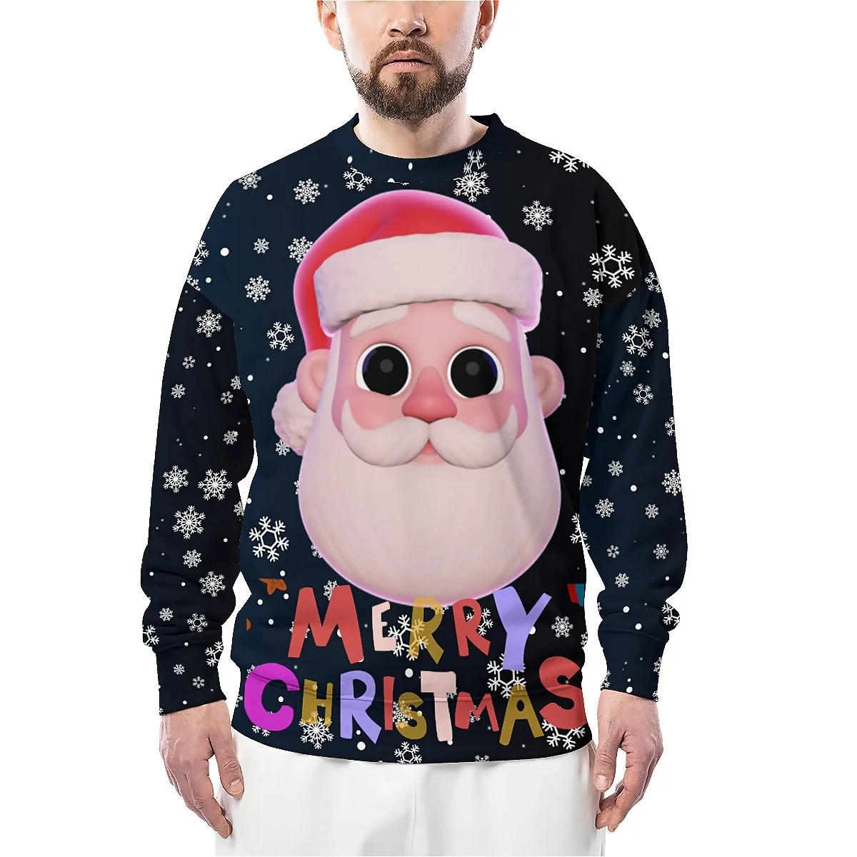 Праздничная Рождественская Толстовка с длинным рукавом liaseo 3D принтом идеально