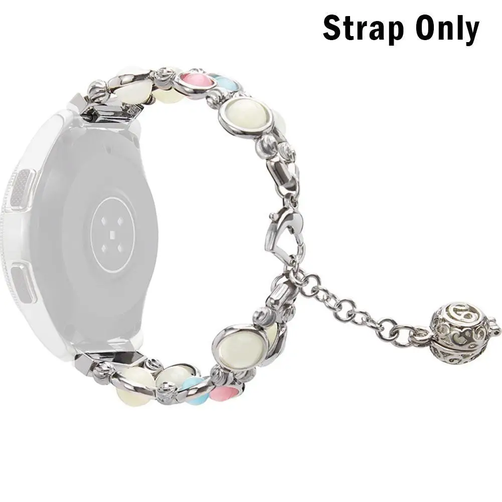 

Браслет для часов Samsung Galaxy Watch 3 с ночным светом, регулируемый браслет ручной работы с жемчугом, браслет для часов 20/22 см