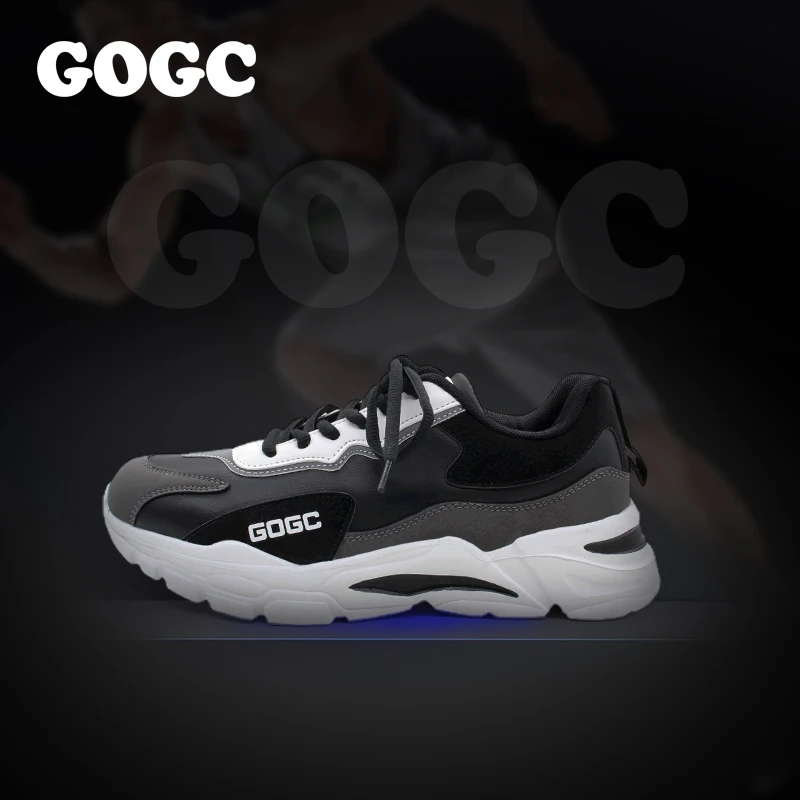 Кроссовки GOGC мужские из спилка модная Роскошная повседневная обувь для отдыха