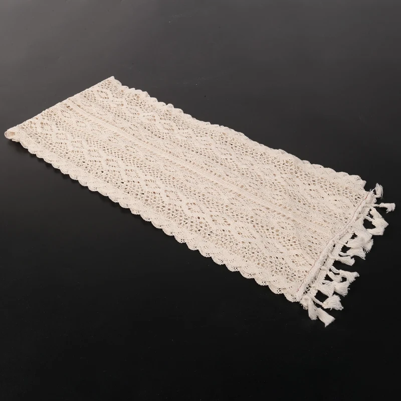 Скатерть макраме винтажная скатерть из хлопка связанная крючком с кисточками